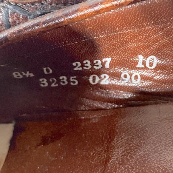 Vintage Dack Brown Antelope Leather Loafers Shoes 8.5 - Picture 9 of 13